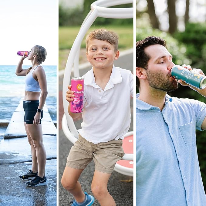 ZYN Turmeric Wellness Drink (24 Pack), Mango Lychee Flavored Turmeric Curcumin Drink with Black Pepper, No Added Sugar, Low Carb & Low Calorie Drink, Clean Alternative