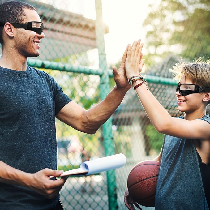 Weewooday 20 Pieces Adjustable Lightweight Basketball Dribbling Goggles, No Look Eye Goggles for Sport Dribble Training