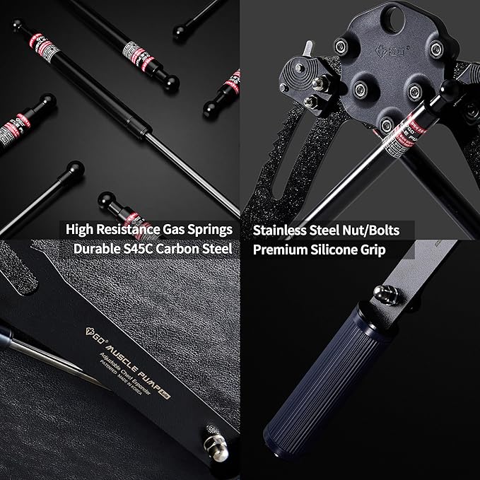 (New) GD Muscle Pump Chest Expander Upper Body Strengthener, Chest Workout for Men, Workout Equipment Shoulder Muscle Training Fitness Equipment, Arm Exerciser