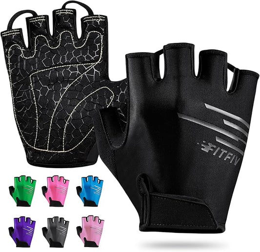 Cycling Gloves Bike Gloves for Men/Women Half Finger Biking Gloves Exercise Workout Gloves Suitable for Outdoor Sports, Gym, Weight Lifting, Rowing and Motorcycle