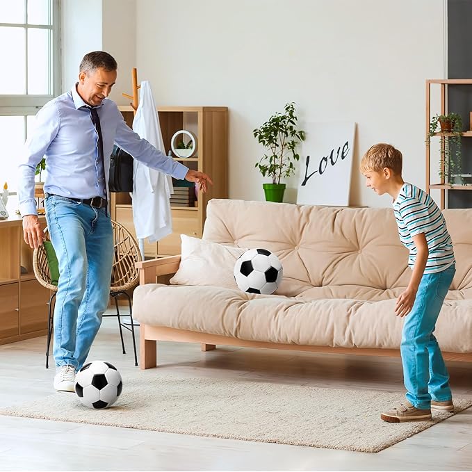 Soccer Ball Size 2 Size 3 Size 4 Size 5 with Pump - Single, 2 or 3 Pack - Official Size & Weight - Classic Indoor Outdoor Soccer Long-Lasting - Ideal Gift for Toddler Kids Boys Girls Youth Adult