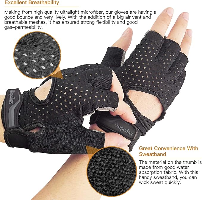 Workout Gloves Weight Lifting Gloves Palm Support Protection for Men Women, Exercise Gloves Sports for Training, Fitness, Gym,