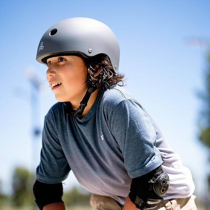 Triple Eight Deep Cover Helmet - Ideal for Skateboarding, Bicycling, BMX, and Roller Skating
