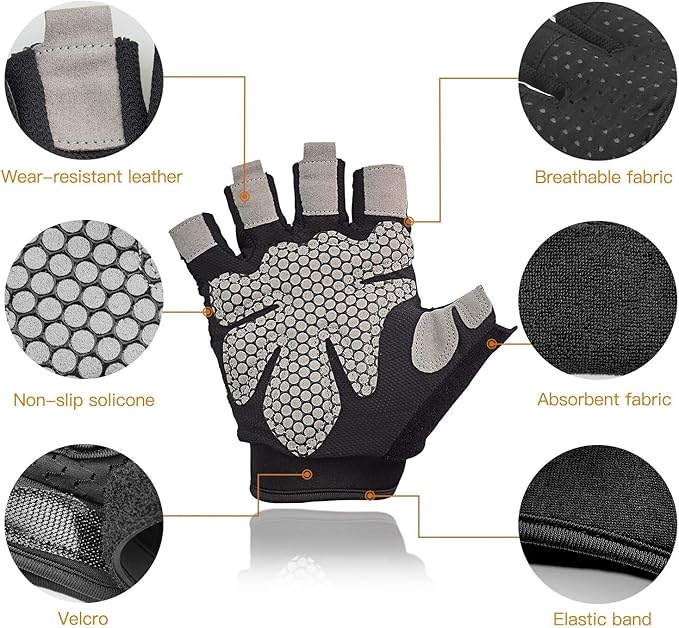 Workout Gloves Weight Lifting Gloves Palm Support Protection for Men Women, Exercise Gloves Sports for Training, Fitness, Gym,