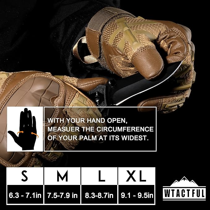 WTACTFUL Rubber Guard Tactical Gloves for Men Touchscreen Airsoft Motorcycle Hunting Outdoor
