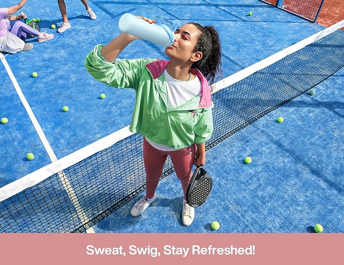 26 oz Insulated Water Bottle with 2-in-1 Straw and Spout Lid, Keep Cold 24H, Leak-Proof, Fits in Car Cup Holder, Stainless Steel Water Bottle for Sports, Travel, Gym, and School (Petal Path)