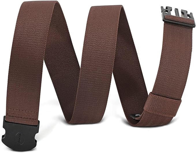 WHIPPY Mens Elastic Stretch Belt Unisex Adventure Web Belt for Women Men with Non-Metal Buckle Adjustable Belts