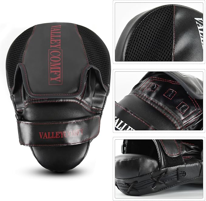 Valleycomfy Boxing Punching Mitts,Boxing Pads Mitts for Men,Ideal for Boxing Training,Kickboxing,Martial Arts