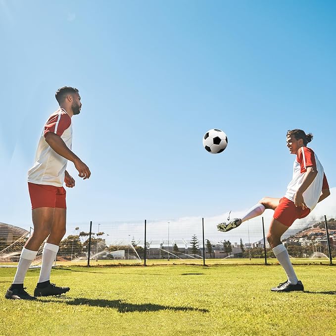 Soccer Ball Size 2 Size 3 Size 4 Size 5 with Pump - Single, 2 or 3 Pack - Official Size & Weight - Classic Indoor Outdoor Soccer Long-Lasting - Ideal Gift for Toddler Kids Boys Girls Youth Adult