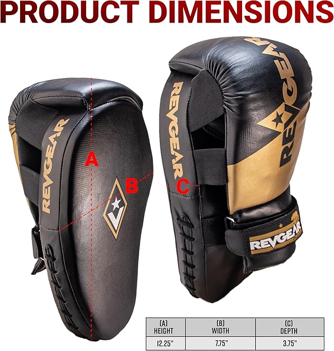 Revgear Phoenix Boxing Mitts and Pads Pair (All in One - Target & Glove) - Ideal Boxing Equipment for Men, Women, Kids - Perfect for MMA, Muay Thai, Kickboxing, Sparring, and Boxeo Training