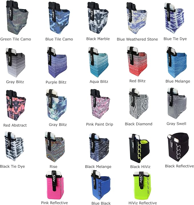 Sprigs Phone Armband Sleeve for iPhone 14, 13, 12, 11, X Galaxy Z, S22, S21, S20 Google Pixel 7, 6, 5. The Lightest & Most Comfortable Running Armband, Stretches to Fit All Phones with Case for Women & Men