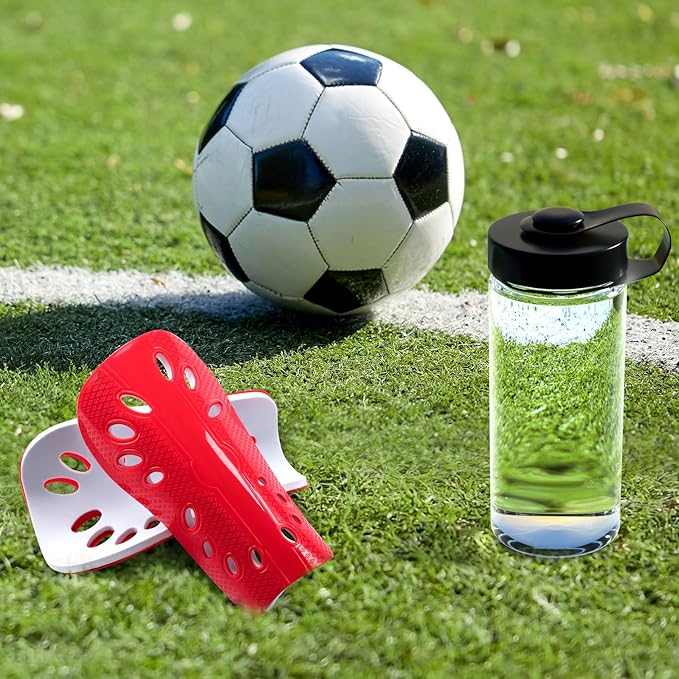 ANCIRS 2 Pair Soccer Shin Guards for Youth, Breathable Shin Guard Sleeves for Football Games, Protective EVA Cushion for Youth Men & Women