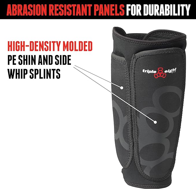 Triple Eight Exoskin Shin and Whip Guard Pads – Protective Shin Guards for BMX and Mountain Biking