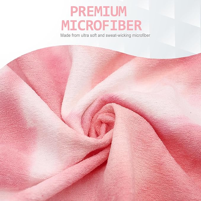 Eunzel Yoga Towel,Hot Yoga Mat Towel with Grip Dots Sweat Absorbent Non-Slip for Hot Yoga, Pilates and Workout 24" x72", Red & White