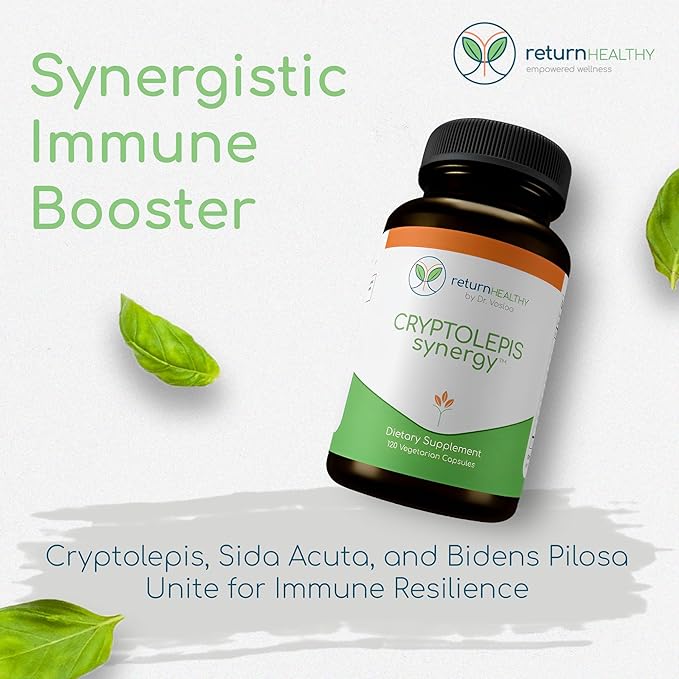 Cryptolepis Synergy, Immune Support Vitamins, Immune System Booster for Adults, Liver, Lymphatic, & Immune Support Supplement, Supports Lyme & Natural Parasite Defense, 120 Capsules