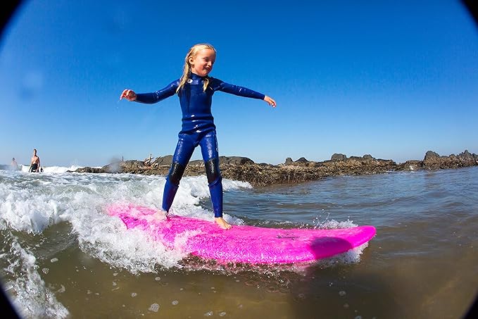 Rock-It 4'10" CHUB Soft Top Surfboard, Kids Surfboard, Mini Surfboard, Innovative Design Easy to Paddle and Maneuverable Small Surfboard and Beginner Surfboard (Red)