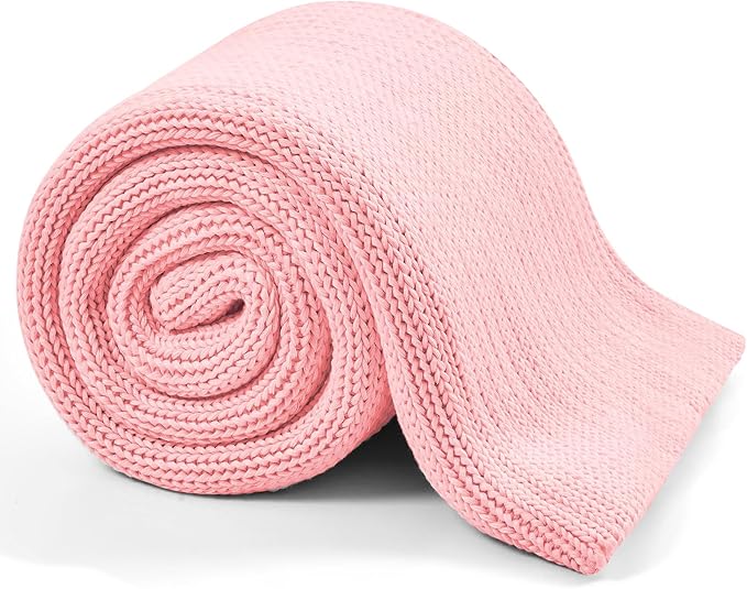 L'AGRATY Knitted Weighted Blanket - 60"x80" 15lbs Cooling Chunky Knit Heavy Blanket for Adults Braided Crochet Throw Thick Cable Yarn Knit Decorative No Beads Evenly Weighted Machine Washable