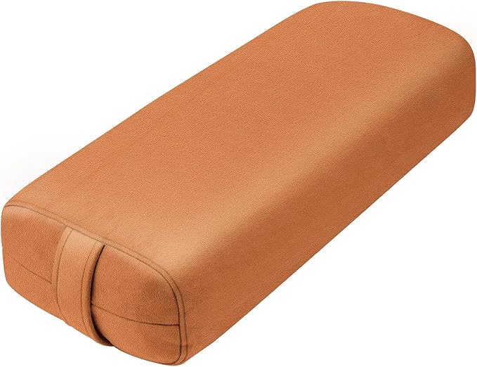 Premium Crushed Sponge Yoga Bolster Pillow for Yin Yoga, Restorative & Meditation - Rectangular Cushion