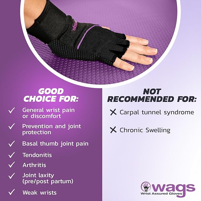 WAGs Ultra Wrist Assured Gloves - Workout Gloves with Patented Ergonomic Gel Pad and Wrist Wrap, Medium