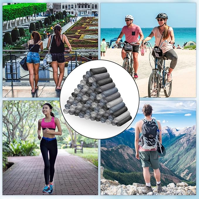 Honoson Cooling Towel Bulk - Neck & Face Cool Chilly Towels Microfiber Breathable Sport Sweat Rag for Gym, Yoga, Travel, Camping, Running, Outdoor