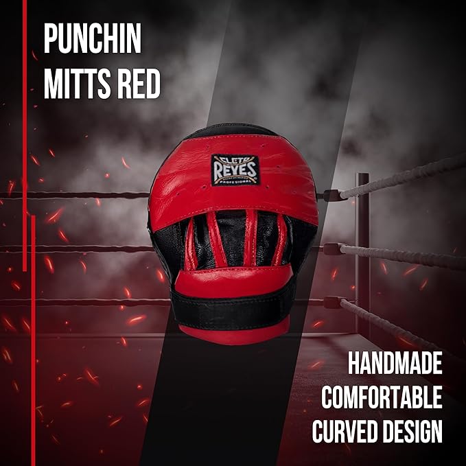 CLETO REYES Boxing Punching Mitts, Focus Sparring Striking Training Punch Pads, MMA, Kickboxing, Muay Thai, Leather
