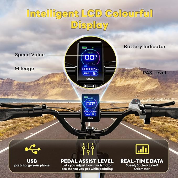 Electric Bike for Adults 1400W Peak, 48V 20AH(960WH) Removable Battery, 20"x4" Fat Tire Full Suspension 80 Miles Range Step-Thru 30+MPH Hunting Ebike, 7-Speed Dual Brakes Electric Bicycle