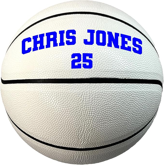HAMMET Personalized Basketball – Customized Basketball with Your Name or Text – Multiple Colors, Fonts & Designs Available – Durable for Indoor and Outdoor - Ideal Gift for Son, Daughter, Boy or Girl