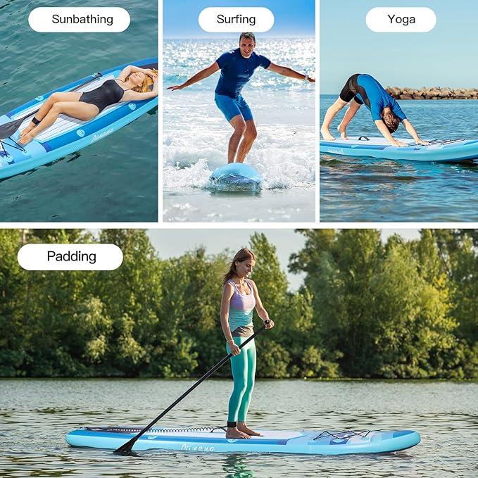 Panana Inflatable Stand Up Paddle Board, 10'x31 x6 SUP with Premium Paddle Board Accessories Kit, Anti-Slip EVA Deck for Adults Youth of All Skill Levels