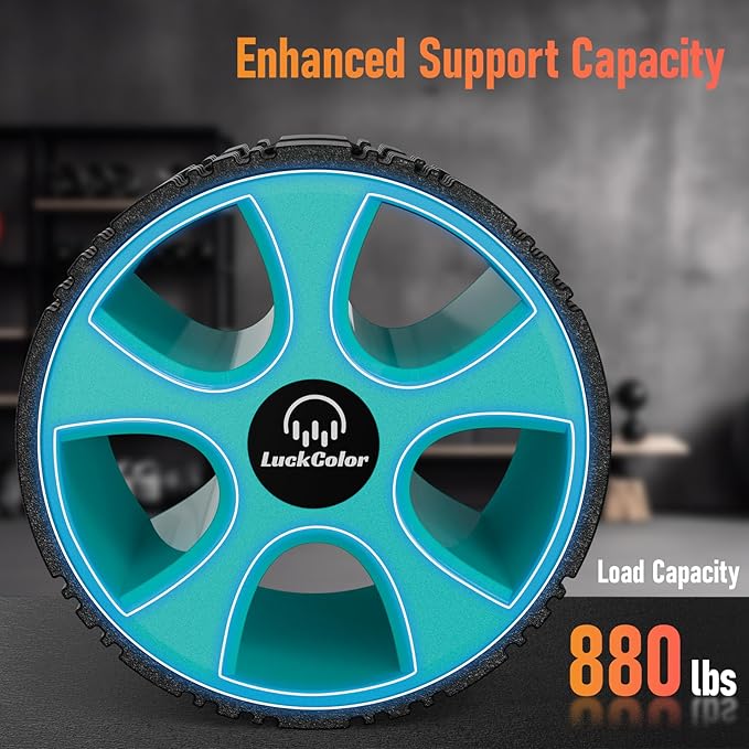 Back Roller, Back Wheel Targeted Back Pain Relief, Yoga Wheel Muscle Massage, Foam Roller for Trigger Point Therapy Physical, Stretching & Exercise, 880lbs Capacity, 10 Inch