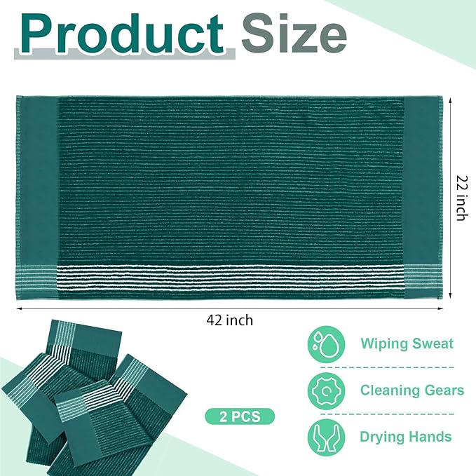 Mixweer Caddy Golf Towel 22" x 42" Large Caddy Towel Camping Sport Towels Cotton Soft Towels for Man Golf Lovers