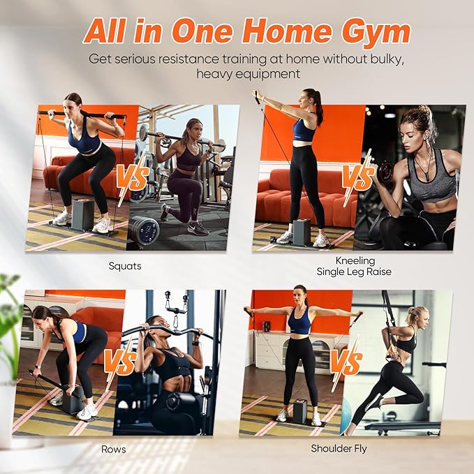 SR3 Smart Home Gym,Portable & Foldable Strength Training Cube Machine for Full Body Workouts,All-in-One Resistance Training Fitness Equipment for Home Use