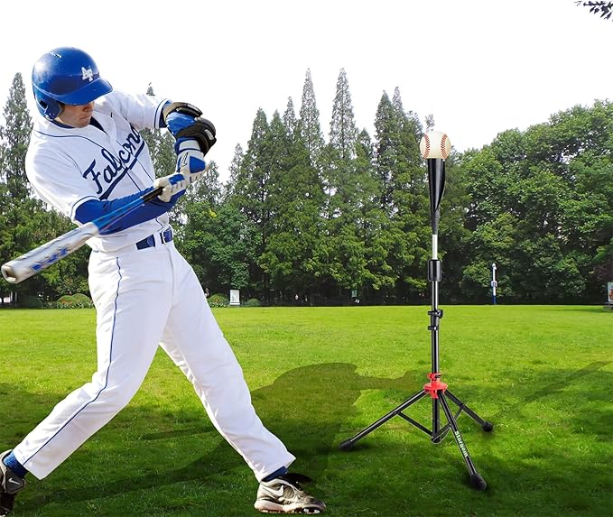 Storgem Batting Baseball tee Softball, Easy to Adjustable Height,Portable Tripod Stand Base Tee for Hitting Training Practice,with Carrying Bag