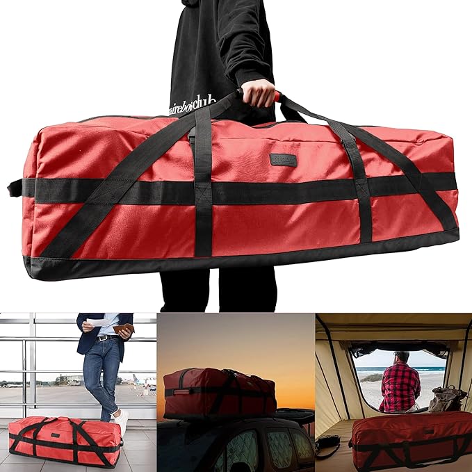 Fitdom 106L 45" Heavy Duty Extra Large Duffle with Upgrade Zipper, Durable & Water Resistant. Perfect as Camping Travel Storage Tent Storage Sports Equipment Bag For Coaches & More