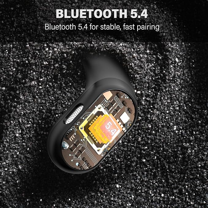 Open Ear Headphones, Bluetooth 5.4 Headphones Sports, Premium Sound with HD Mic Wireless Earbuds, 48H Playtime LED Power Display Ear Buds, IPX7 Lightweight Comfort Earphones for Running, Working