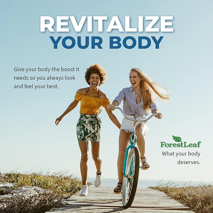 ForestLeaf Collagen Peptides Powder Unflavored - Hydrolyzed Grass Fed Keto Collagen Protein Powder Type 1, 2 & 3 - Vital Hair, Skin, Nails, Joints, Recovery, 11g Per Serving