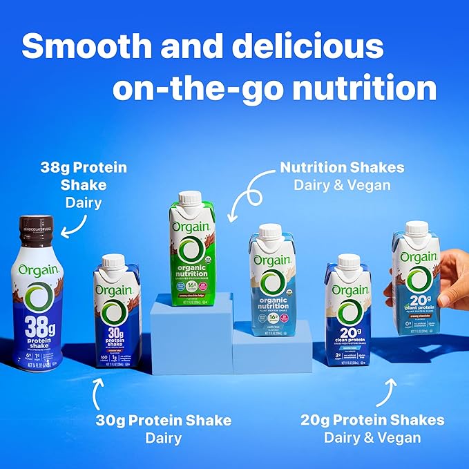 Orgain 30g High Protein Shake, Dairy Isolate Milk Protein, Fruity Cereal, 6g BCAAs, <1g Sugar Per Serving, Meal Replacement, Ready to Drink, Keto Friendly, Gluten-Free 11 Fl Oz (Pack of 12)