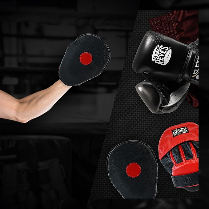 CLETO REYES Boxing Punching Mitts, Focus Sparring Striking Training Punch Pads, MMA, Kickboxing, Muay Thai, Leather