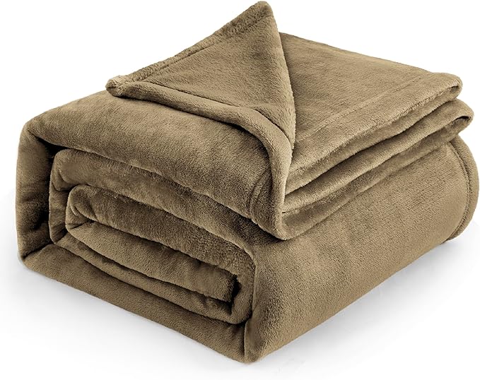 Bedsure Fleece Blankets King Size Camel - Bed Blanket Soft Lightweight Plush Cozy Fuzzy Luxury Microfiber, 108x90 inches