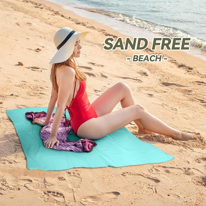 Microfiber Beach Towel-Perfect for Travel, Sports, Camping, Swimming, Yoga, Gym- Quick Dry, Sand Free, Compact, Lightweight, Absorbent (Mint,Small(101x50cm, 40x20”))