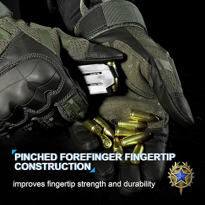 WTACTFUL Rubber Guard Tactical Gloves for Men Touchscreen Airsoft Motorcycle Hunting Outdoor