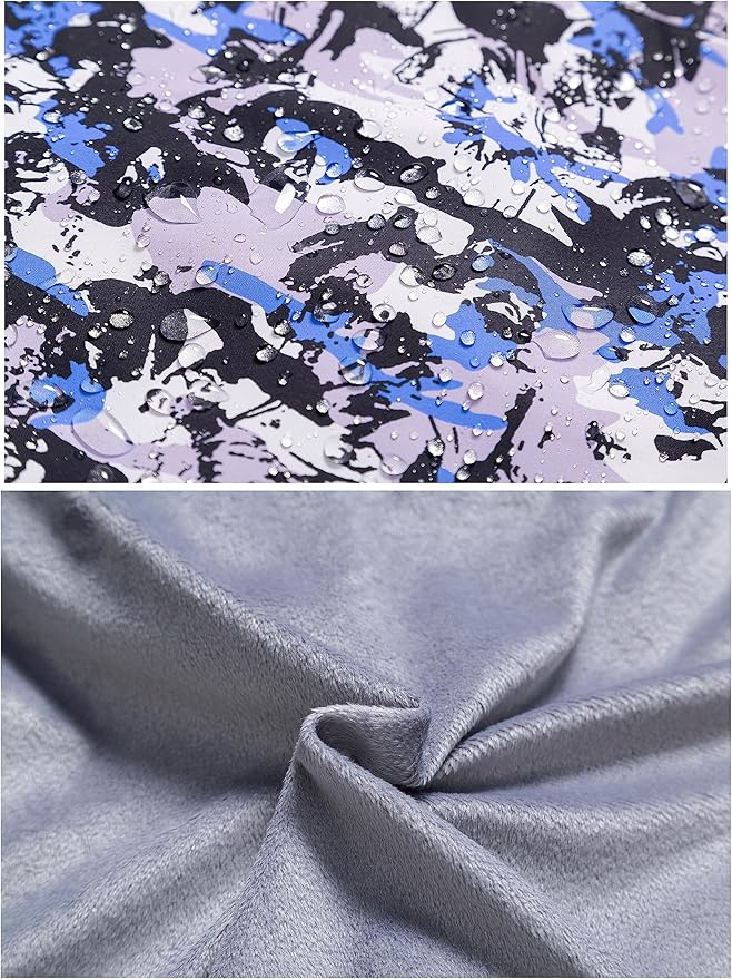 Pursky Boy's Waterproof Ski Jacket Kids Winter Snow Coats Fleece Raincoats Parka