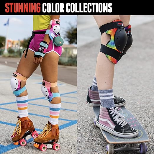 Triple Eight Saver Series 3-Pack Pad Set– Ideal for Skateboarding, In-line Skating, Roller Skating, and Biking