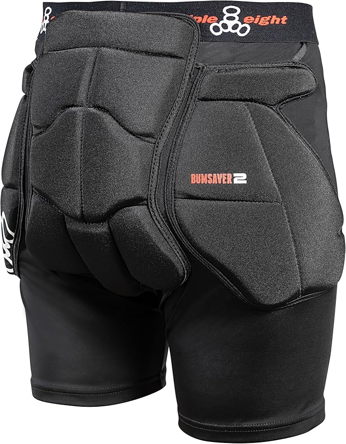 Triple Eight Bumsaver Padded Shorts for Skateboarding, Roller Skating, Roller Derby, Inline Skating, Snowboarding and Skiing
