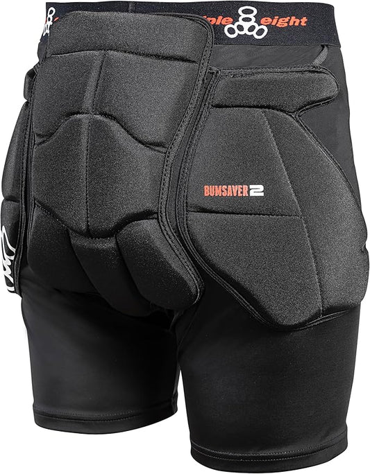 Triple Eight Bumsaver Padded Shorts for Skateboarding, Roller Skating, Roller Derby, Inline Skating, Snowboarding and Skiing