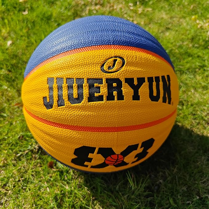 Wave Basketball, Blue and Yellow, Indoor/Outdoor Sports Basketball, Communion Gifts for Boys, Dedicated to 3v3 Matches, Size 7(29.5'')