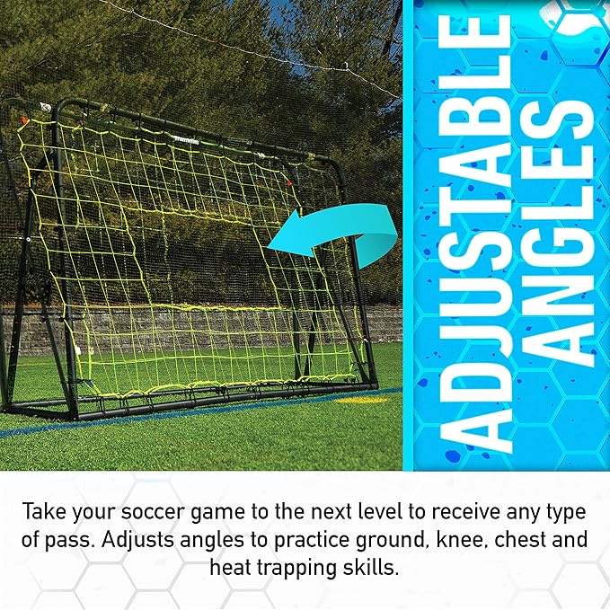 Franklin Sports Soccer Rebounder - Tournament Steel Rebounding Net - Perfect for Backyard Practice and Training - 12' x 6' & 6' x 4'