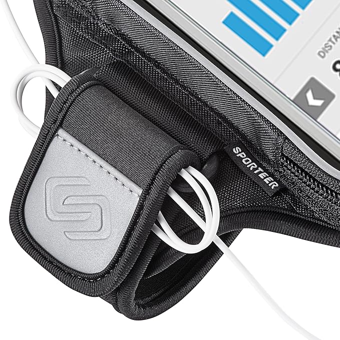 Sporteer Entropy E8 Running Armband - Compatible with iPhone 16 Pro Max, 16 Plus, 15/14 Pro Max, 16/15/14 Pro, iPhone 16/15/14, Galaxy S25+, S24+, S23+, Pixel, & Many More Mobile Phones - FITS Cases