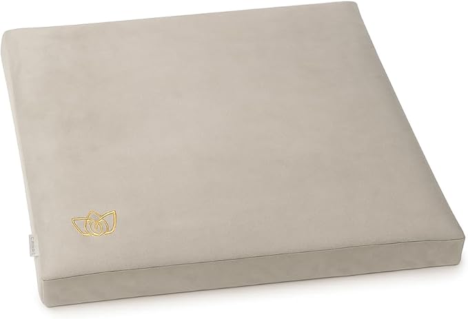 Florensi Meditation Cushion - Comfortable Floor Pillow - Traditional Tibetan Meditation Pillow with Beautiful Velvet Cover - Large Floor Cushion Seating for Adults - Premium Yoga Buckwheat Bolster