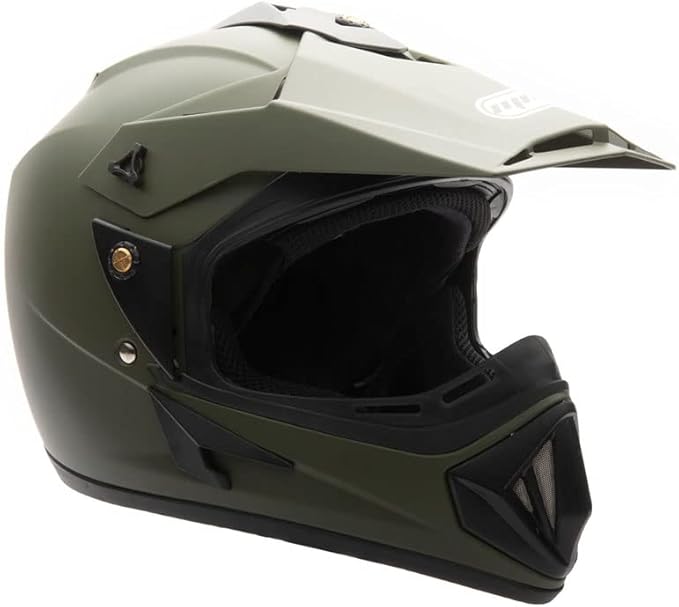 MMG Adult Motorcycle Off Road Helmet DOT - MX ATV Dirt Bike Motocross UTV - with Goggles