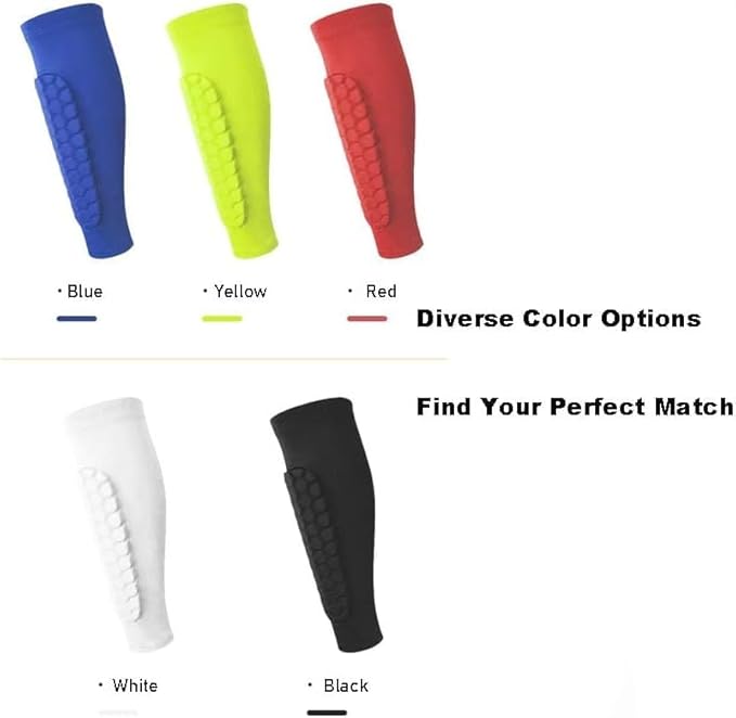 Shin Defender Shin Guards Kids 2 Pair, Shindefender Shin Guards Soccer, with Honeycomb Pads, for Soccer Kids Youth Adult